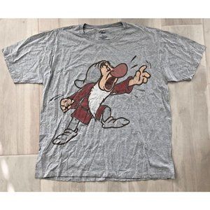 VINTAGE RARE HTF DISNEY STORE GRUMPY FROM SNOW WHITE XXL 2XL GRAY MENS SHIRT